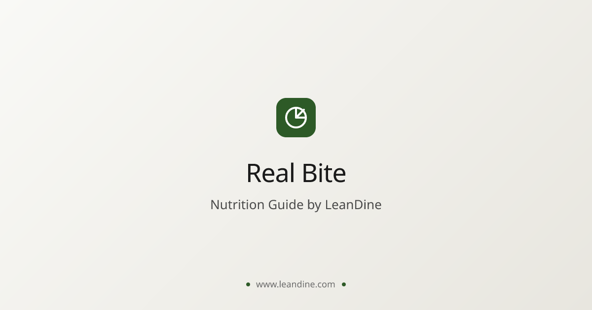 Real Bite Nutrition Guide & Healthy Options | LeanDine | LeanDine